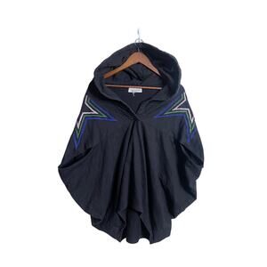 Tallulah and Hope Embroidered Hooded Poncho Thick Cotton Womans OS